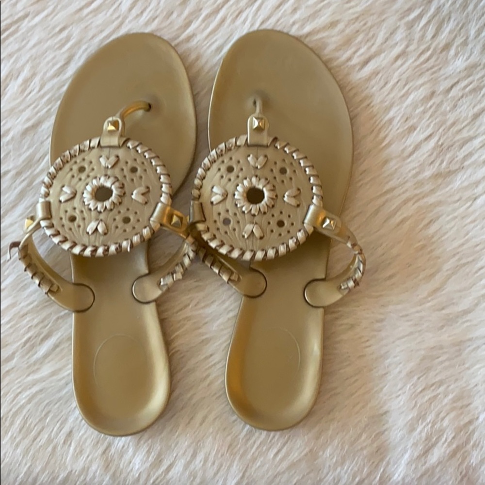 Gold rubber Jack Rogers size 9
